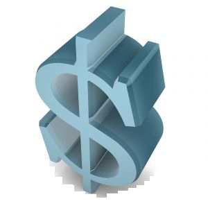 Big blue dollar sign. A big blue dollar sign.